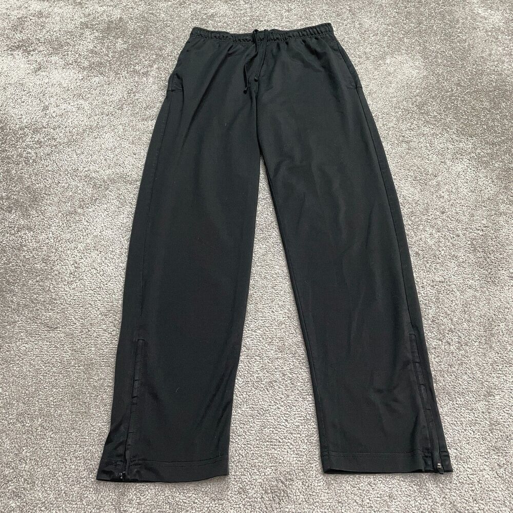 Xersion Active Pants Mens Medium Black Straight Ankle Zip Elastic Outdoor 28x31